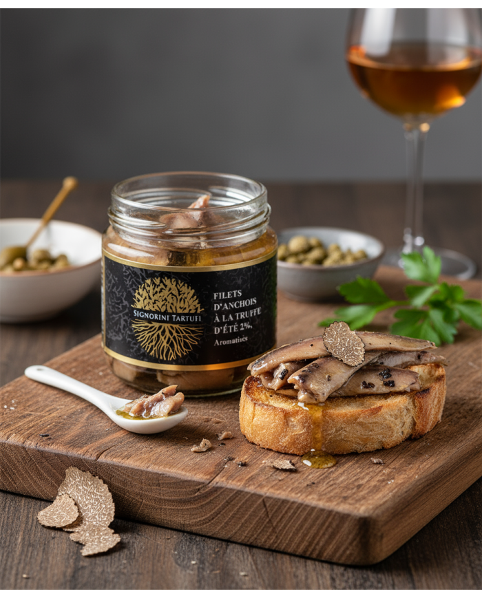 Anchovy fillets with summer truffle 2%