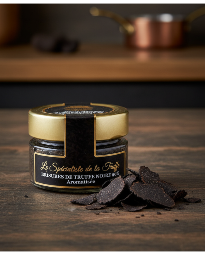 90% aromatisierte schwarze Trüffelstücke