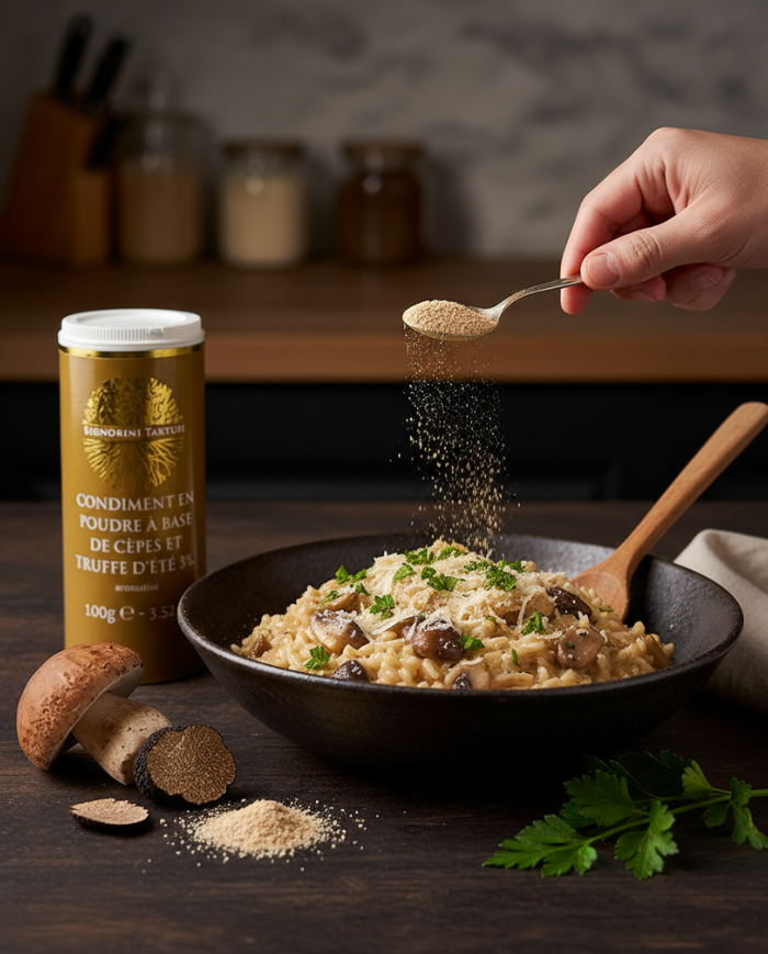 Poudre de cèpes et truffe d'été 3% aromatisée