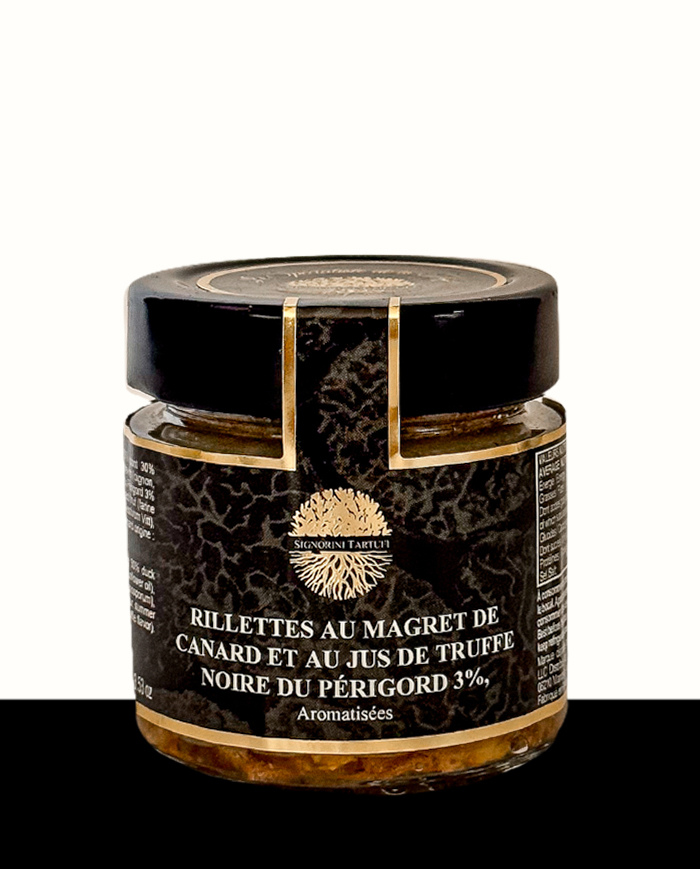 RILLETTES AU MAGRET DE CANARD ET AU JUS DE TRUFFE NOIRE DU PÉRIGORD 3%