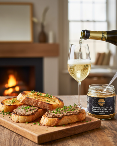 RILLETTES AU MAGRET DE CANARD ET AU JUS DE TRUFFE NOIRE DU PÉRIGORD 3%