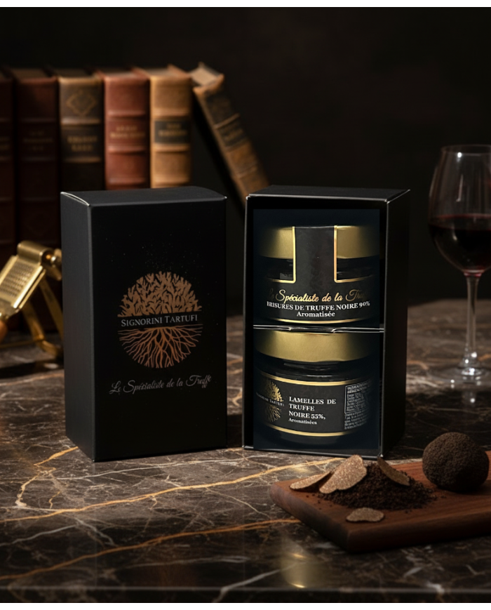 Coffret Truffe – L’Essentiel Noir | 2 Pots truffe noire