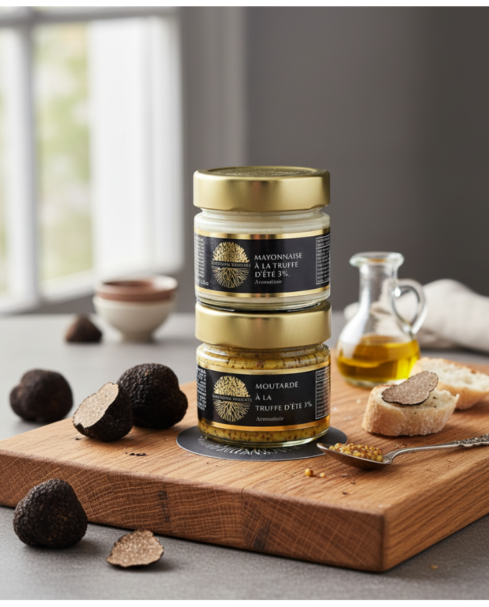 Truffled Condiments Duo Gift Box – Truffle Mayonnaise & Mustard