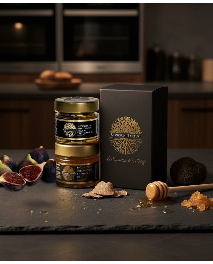 Coffret Miel à la Truffe – Duo Gourmet FIGUE & Acacia