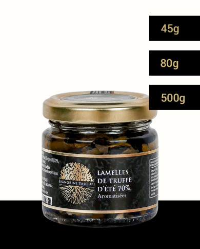 Tiras de trufa de verano 70% aromatizadas