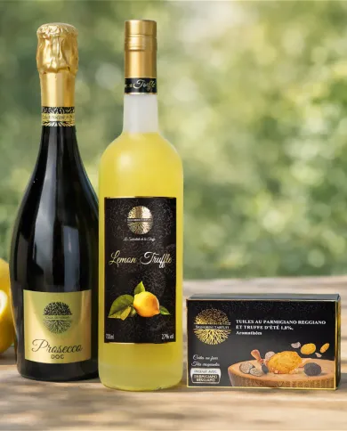 Aperitif Geschenkbox Trüffel & Prosecco – Italienische Delikatessen