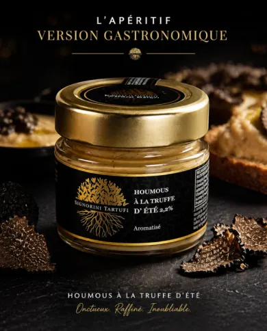 Houmous truffe d’été 2,2% – Tartinade premium apéritif