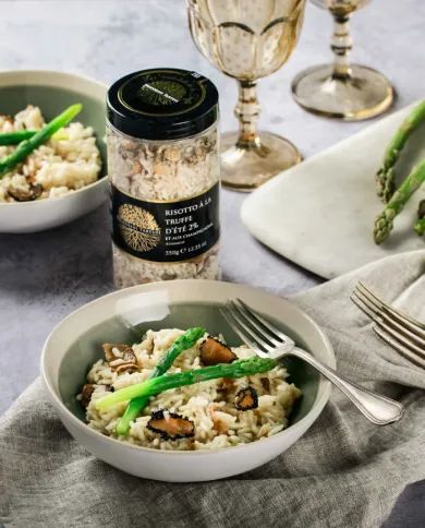 Risotto de carnaroli con trufa de verano y setas porcini - Signorini Tartufi