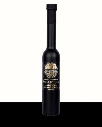 Préparation culinaire à base d'huile d'olive au jus de Truffe Noire du Périgord 3,1% aromatisée