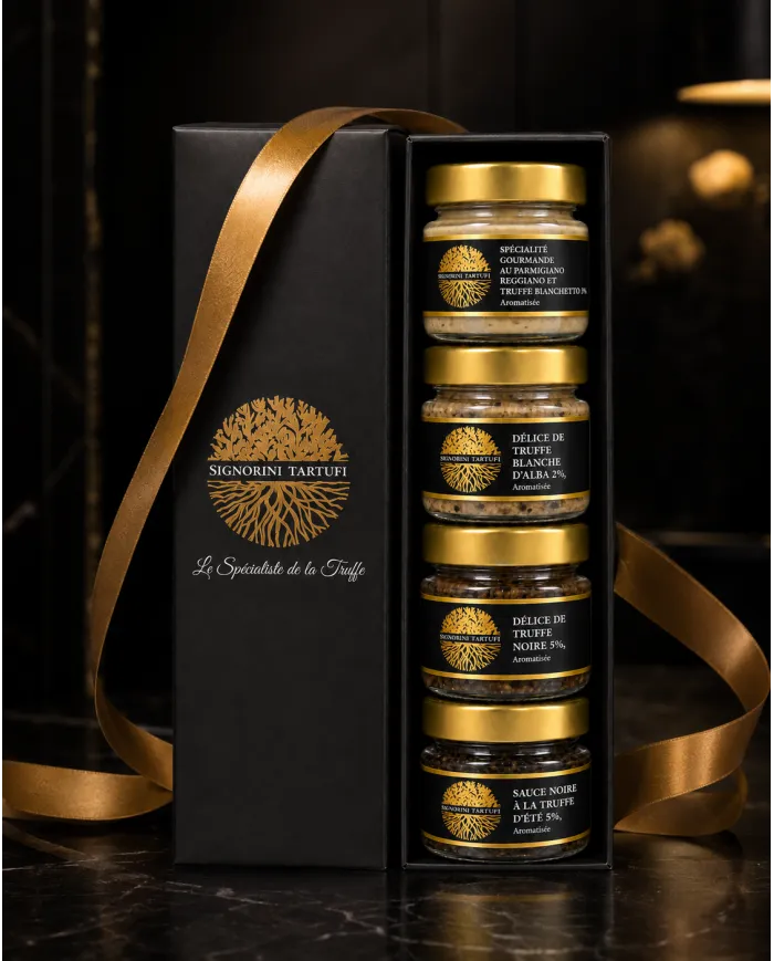 Coffret Truffe 4 Saisons | Assortiment Gourmet 4 Sauces Truffées 80g