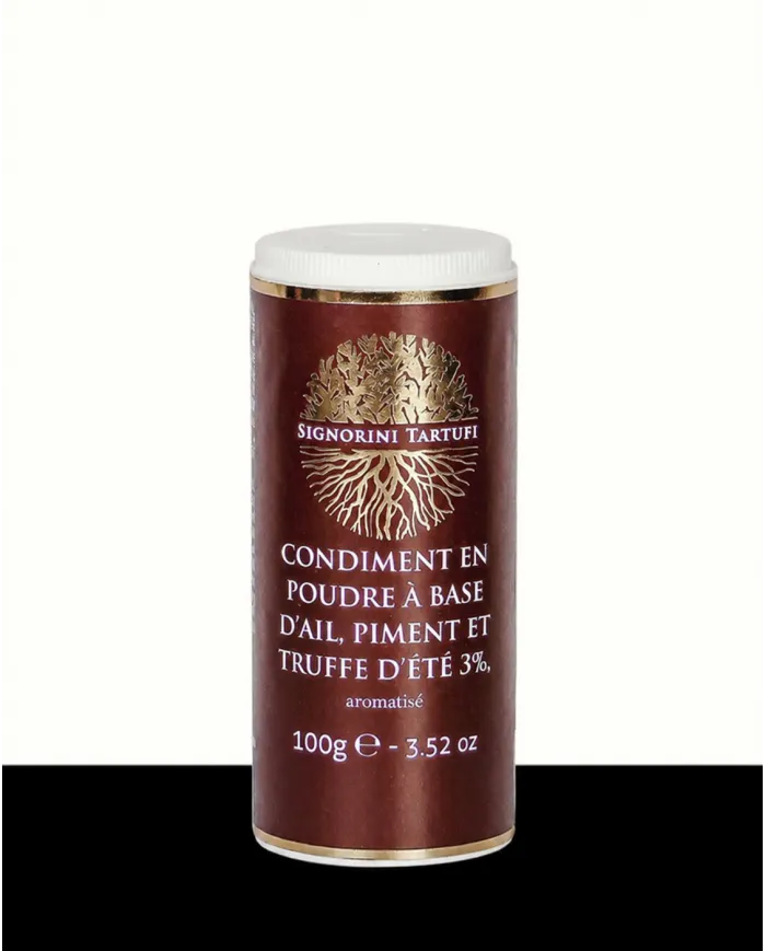 Poudre de truffe d'été ail et piment 3% aromatisée