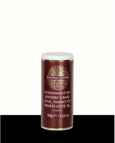 Poudre de truffe d'été ail et piment 3% aromatisée