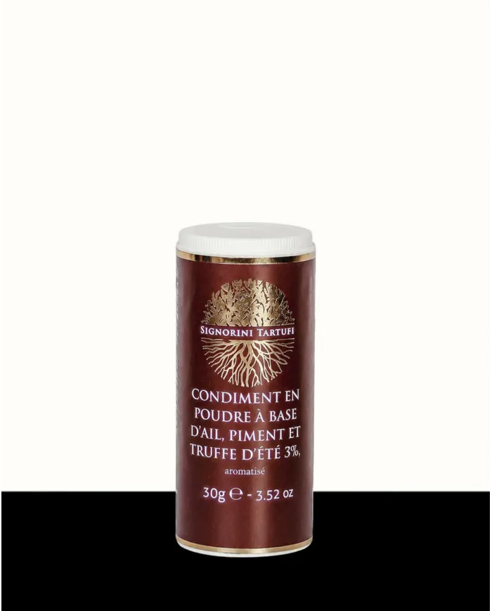 Poudre de truffe d'été ail et piment 3% aromatisée