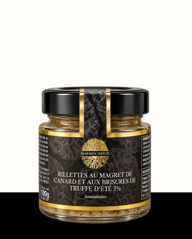 Rillettes au magret de canard et au brisures de truffe d'été 3%
