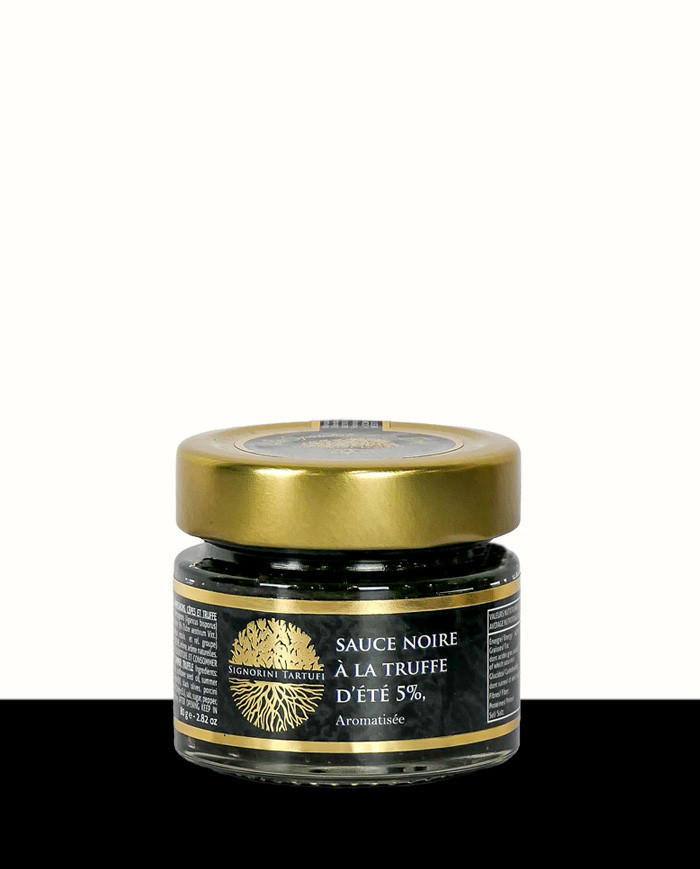 Salsa negra con 5% de trufa de verano aromatizada