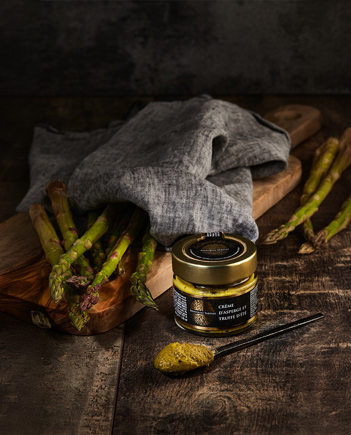 Spargelcreme und Sommertrüffel 3% aromatisiert