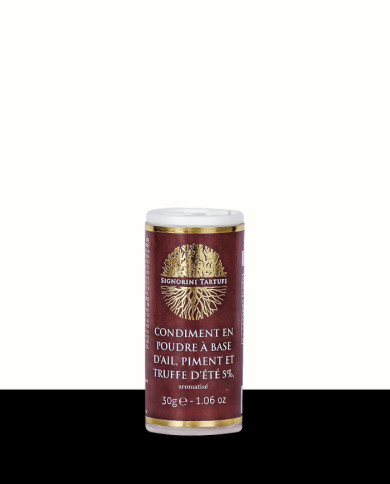 Poudre de truffe d'été ail et piment 5% aromatisée