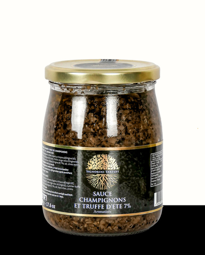 Mushroom and summer truffle sauce 7% flavored