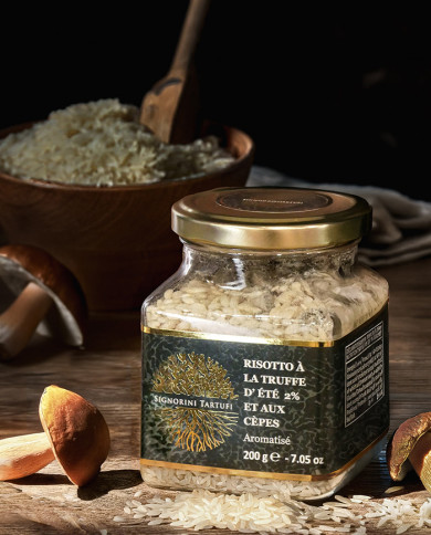 Risotto Carnaroli con de trufa de verano y setas porcini 2% aromatizado
