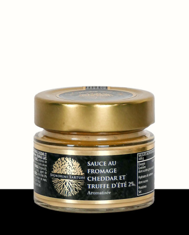 Salsa de queso cheddar con trufa de verano 2% aromatizada