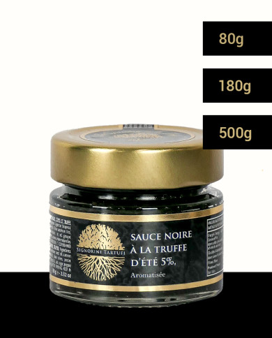 Schwarze Sauce mit 5% Sommertrüffelgeschmack