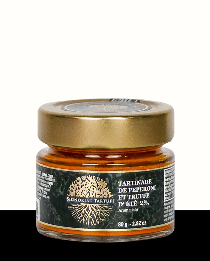 Crema spalmabile di peperoni e tartufo estivo aromatizzato al 2%