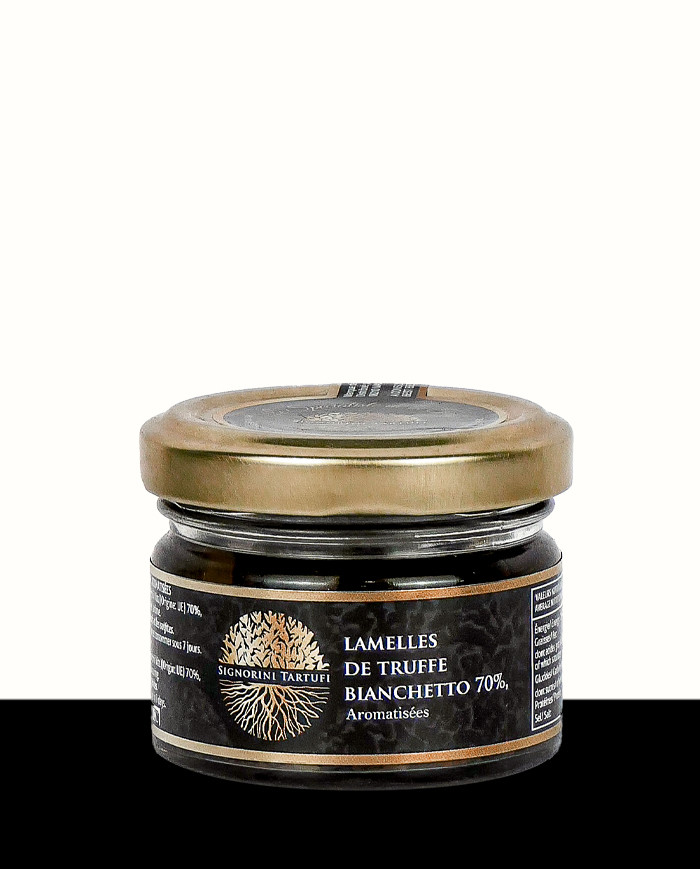 Aromatisierte 70% Bianchetto-Trüffelscheiben
