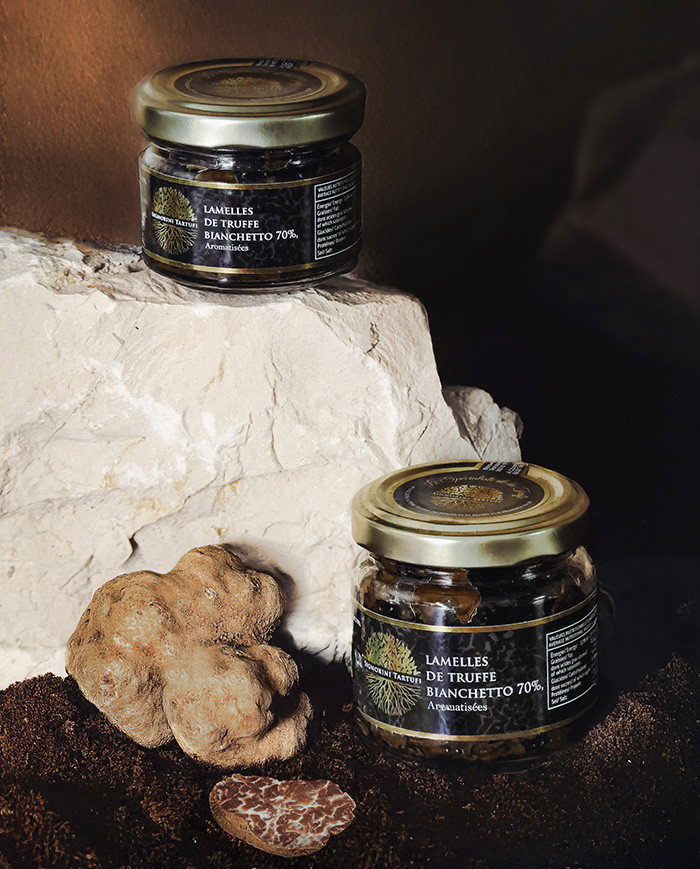 Aromatisierte 70% Bianchetto-Trüffelscheiben