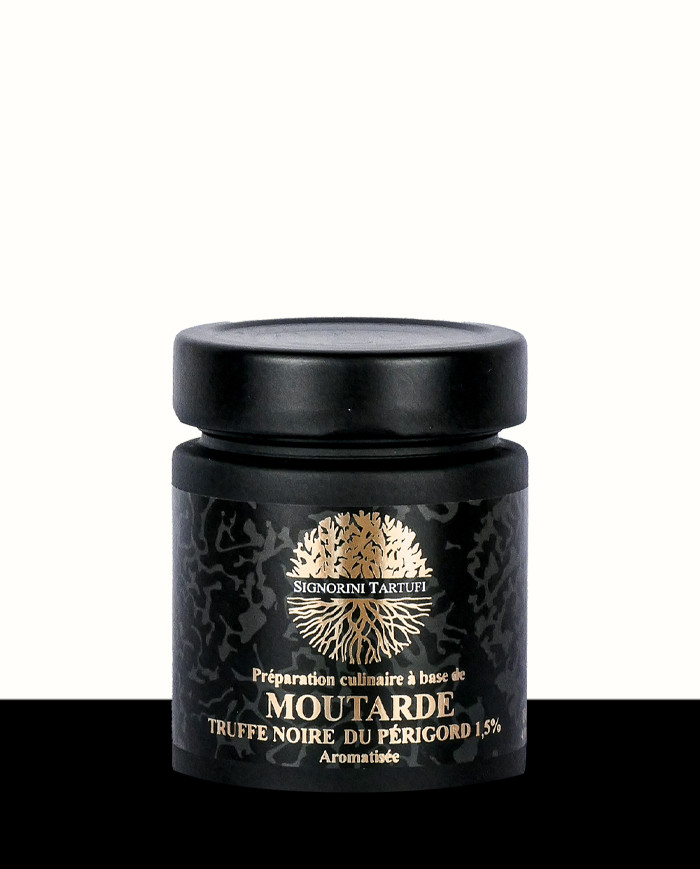 Kulinarische Zubereitung auf Basis von Senf und schwarzem Périgord-Trüffel 1,5%