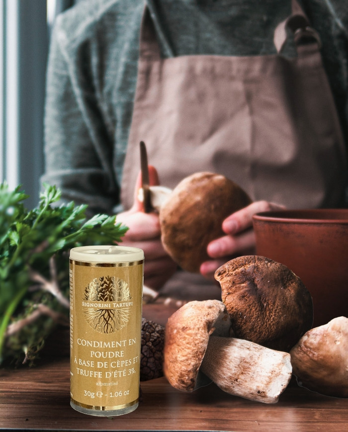 Polvo de setas porcini y trufa de verano 3% aromatizado