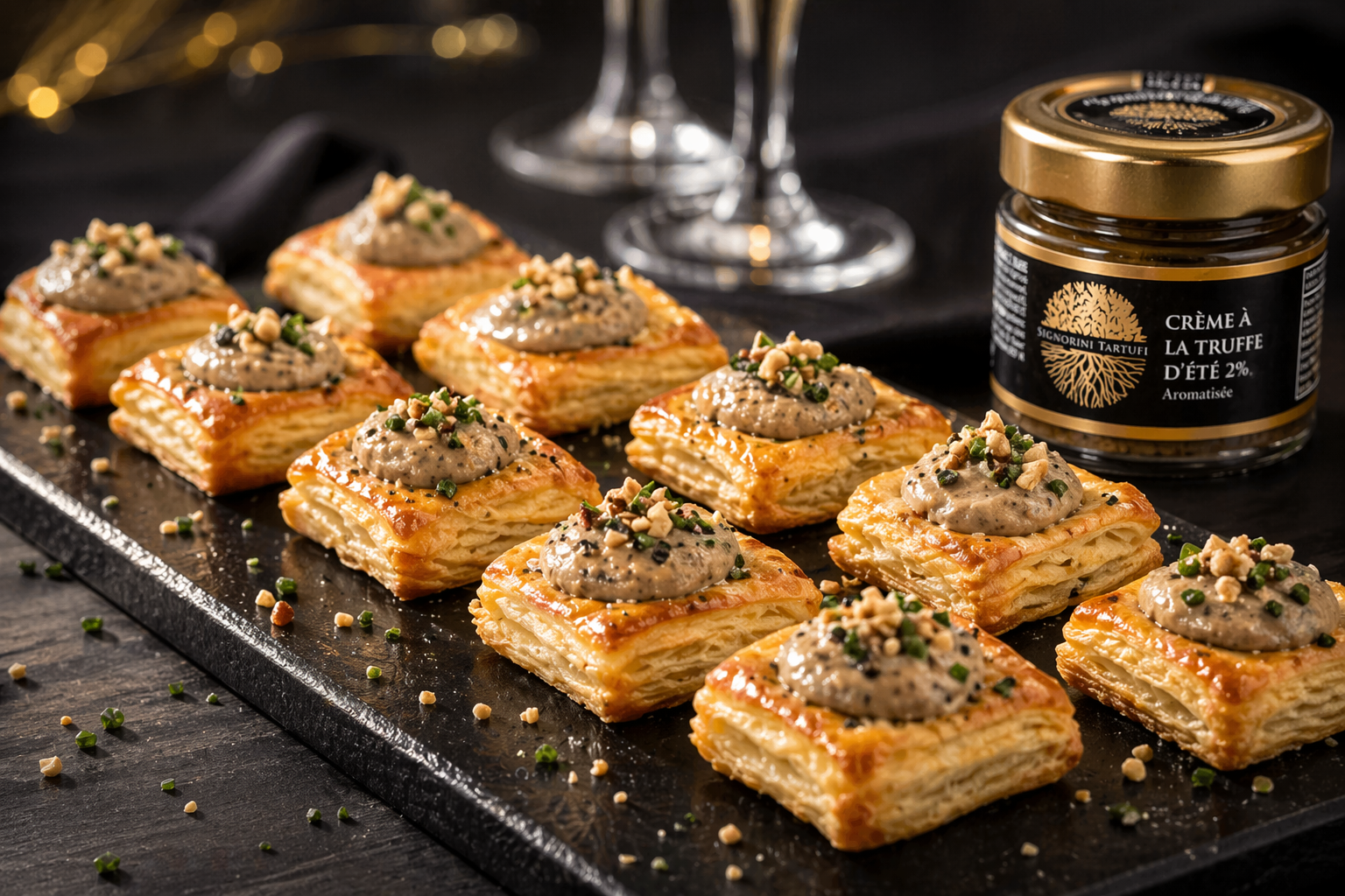Bouchées Feuilletées à la Crème de Truffe d’Été