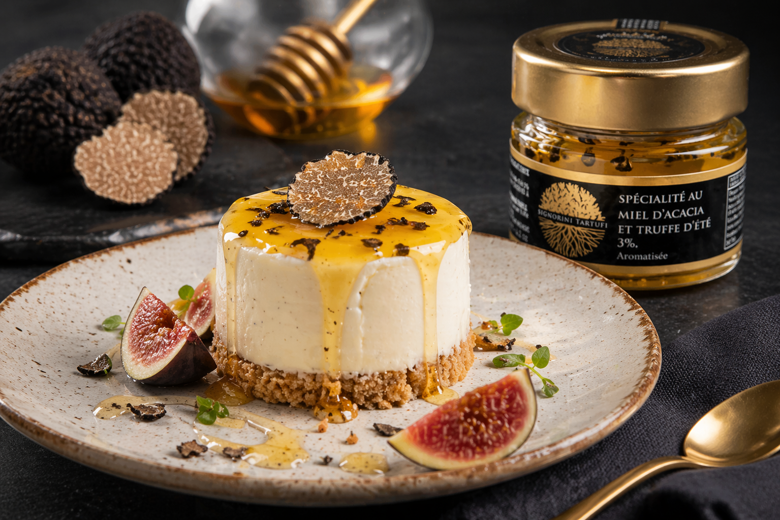 Pavlova au Miel d’Acacia & Truffe d’Été