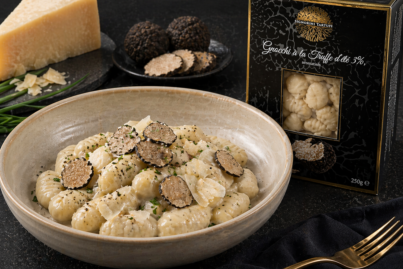 Gnocchi à la Truffe d’Été, Crème de Parmesan
