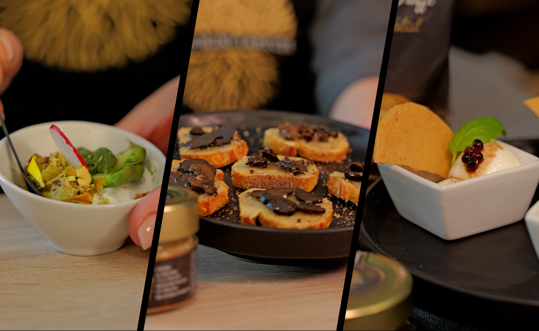 Trio d’amuse-bouche à la truffe