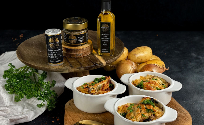 Tartiflette con trufa negra